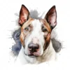 20 High-Quality Bull Terrier Portrait Clipart - Bull terrier digital watercolor JPG instant download for commercial use - Digital download