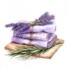 20 High-Quality Lavender Towels Clipart - Lavender towels digital watercolor JPG instant download for commercial use - Digital download