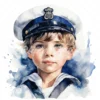20 High-Quality Sailor Boy Clipart - Sailor boy digital watercolor JPG instant download for commercial use - Digital download