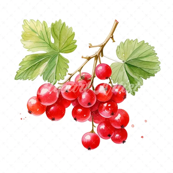 20 High-Quality Ribes Clipart - Ribes digital watercolor JPG instant download for commercial use - Digital download