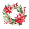 20 High-Quality Christmas Wreath Clipart - Christmas wreath digital watercolor JPG instant download for commercial use - Digital download