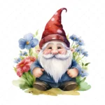 20 High-Quality Happy Cute Gnome Clipart - Happy cute gnome digital watercolor JPG instant download for commercial use - Digital download