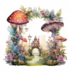 20 High-Quality Enchanted Fairy Forest Clipart - Fairy forest digital watercolor JPG instant download for commercial use - Digital download