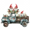 19 High-Quality Gnomes in Pickup Truck Clipart - Gnomes pickup digital watercolor JPG instant download for commercial use - Digital download