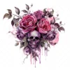 20 High-Quality Gothic Roses Boutique Clipart - Gothic roses digital watercolor JPG instant download for commercial use - Digital download