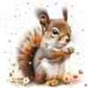 24 High-Quality Cute Baby Squirrel Clipart - Cute baby squirrel digital watercolor JPG instant download for commercial use -Digital download