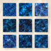 Ultramarine Galaxy Seamless Digital Paper - 63 Scrapbook patterns, Blue night sky backgrounds, Space foil, Commercial use, Digital download