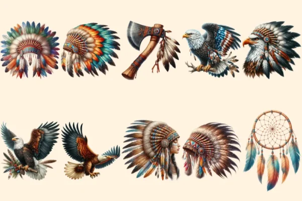 Native America PNG Clipart Collection - 52 PNG, Cultural illustrations png, Traditional graphics art, Commercial use, Digital download