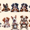 Dog Hearts PNG Clipart Collection - 48 PNG, Charming puppy illustrations, Sweet dog love printables, Commercial use, Digital download