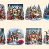 Christmas Elves PNG Clipart Collection - 37 PNG, Holiday elf illustrations, Festive season printables, Commercial use, Digital download