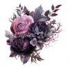 18 High-Quality Gothic Flower Clipart - Gothic flower digital watercolor JPG instant download for commercial use - Digital download