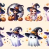 Halloween (P-2) PNG Clipart Collection - 38 PNG, Adorable halloween fun art, Trick or treat graphics, Commercial use, Digital download