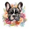 20 High-Quality French Cute Bulldog Clipart - Cute bulldog digital watercolor JPG instant download for commercial use - Digital download