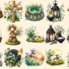 Imbolc Celebrations PNG Clipart Collection - 74 PNG, Seasonal celebration graphics, Pagan printables, Commercial use, Digital download