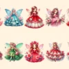 Spring Fairies PNG Clipart Collection - 52 PNG, Whimsical fairy illustrations, Enchanting printables, Commercial use, Digital download
