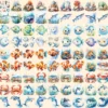 Ocean Stuff Watercolor Clipart Bundle - 800+ transparent PNG, Ocean-themed clipart, Ocean creatures designs, Commercial use,Digital download