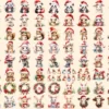 Christmas Animals Watercolor Clipart Bundle - 560+ transparent PNG, Festive animal images, Santa hat wreath, Commercial use,Digital download