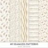 Old Cottage Seamless Patterns, Cottage flowers JPEG, Cottagecore seamless pattern, Floral rustic repeating pattern, Digital scrapbook paper