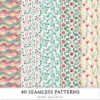 Moroccan Escape Seamless Patterns, Middle eastern JPEG, Floral pattern, Pampas, Moroccan tiles repeating pattern, Digital scrapbook paper