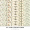 Festive Farmhouse Seamless Patterns, Farmhouse festive JPEG, Snowmen pattern, Plaid, Ornaments repeating pattern, Digital scrapbook paper