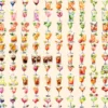 Cocktail Watercolor Clipart Bundle - 970+ transparent PNG, Celebration drinks graphics, Champagne clipart, Commercial use, Digital download
