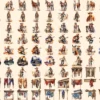 Cowboy Watercolor Clipart Bundle - 650+ transparent PNG, Frontier cowboy illustrations, Wild west rodeo, Commercial use, Digital download