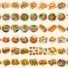 Lunch Foods Watercolor Clipart Bundle - 450+ transparent PNG, Midday feast graphics, Lunchtime meal images, Commercial use, Digital download