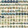 Camping Watercolor Clipart Bundle - 930+ transparent PNG, Nature adventure illustrations, Campsite graphics,Commercial use, Digital download