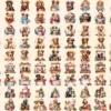 Christmas Dogs Watercolor Clipart Bundle - 680+ transparent PNG, Cozy festive dog graphics, Holiday pup art,Commercial use, Digital download