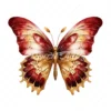 20 High-Quality Gold Wine Butterfly Clipart - Wine butterfly digital watercolor JPG instant download for commercial use - Digital download