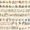 Fishing Watercolor Clipart Bundle - 690+ transparent PNG, Fishing gear illustration, Angler equipment art, Commercial use, Digital download