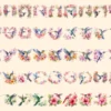 Floral Hummingbirds Watercolor Clipart Bundle - 380+ transparent PNG, Hummingbirds png, Spring bird images, Commercial use, Digital download