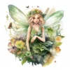 19 High-Quality Garden Fairy Clipart - Garden fairy digital watercolor JPG instant download for commercial use - Digital download
