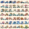 Floral Trucks Watercolor Clipart Bundle - 523+ transparent PNG, Blossom truck graphics, Floral vehicle png, Commercial use, Digital download