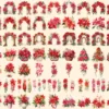 Poinsettias Watercolor Clipart Bundle - 515+ transparent PNG, Festive floral graphics, Poinsettia images, Commercial use, Digital download