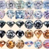 Diamonds Watercolor Clipart Bundle - 270+ transparent PNG, Elegant gem graphics, Sparkling jewel images, Commercial use, Digital download