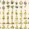 Olives Watercolor Clipart Bundle - 405+ transparent PNG, Mediterranean charm illustrations, Olive images, Commercial use, Digital download