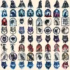 Gothic Wolves Watercolor Clipart Bundle - 630+ transparent PNG, Enigmatic lycan graphics, Shadowy wolf art, Commercial use, Digital download