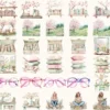 Spring Planner Watercolor Clipart Set - 290+ transparent PNG, Planner girl illustrations, Bookish images, Commercial use, Digital download