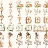 Faithful Easter Watercolor Clipart Set - 330+ transparent PNG, He is risen illustrations, Jesus graphics, Commercial use, Digital download