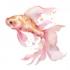 20 High-Quality Baby Pink Koi Fish Clipart - Koi fish digital watercolor JPG instant download for commercial use - Digital download