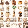 Coffee Lover Watercolor Clipart Set - 240+ transparent PNG, Coffee planner graphics, Coffee moments images, Commercial use, Digital download