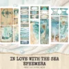 In Love With The Sea Junk Journal Ephemera & Folio Kit - Ocean waves journal, Summer digital ephemera, Junk Journal Kit, Digital download