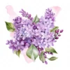 20 High-Quality Lilac Clipart - Lilac flower digital watercolor JPG instant download for commercial use - Digital download