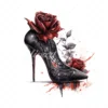 20 High-Quality Rose Gothic High Heels Clipart - Gothic heels digital watercolor JPG instant download for commercial use - Digital download