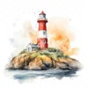 20 High-Quality Lighthouses Clipart - Lighthouses digital watercolor JPG instant download for commercial use - Digital download