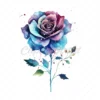19 High-Quality Galaxy Flowers Clipart - Galaxy flowers digital watercolor JPG instant download for commercial use - Digital download