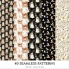 Cozy Haunt Seamless Patterns, Spooky autumn JPEG, Ghosts pattern, Witch hat, Bones, Pumpkin repeating pattern, Digital scrapbook paper