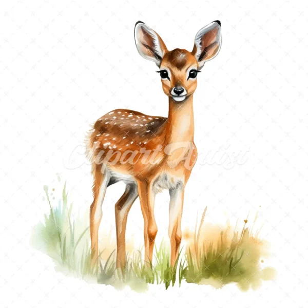 20 High-Quality Dik-Dik Antelope Clipart - Dik-dik antelope digital watercolor JPG instant download for commercial use - Digital download