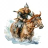 20 High-Quality Riding Vikings Clipart - Riding vikings digital watercolor JPG instant download for commercial use - Digital download